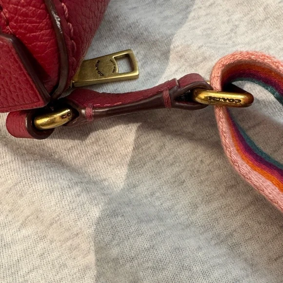 Coach REXY 🦖 rainbow carriage and Tan sling bag with rainbow 🌈 Strap - Picture 6 of 12